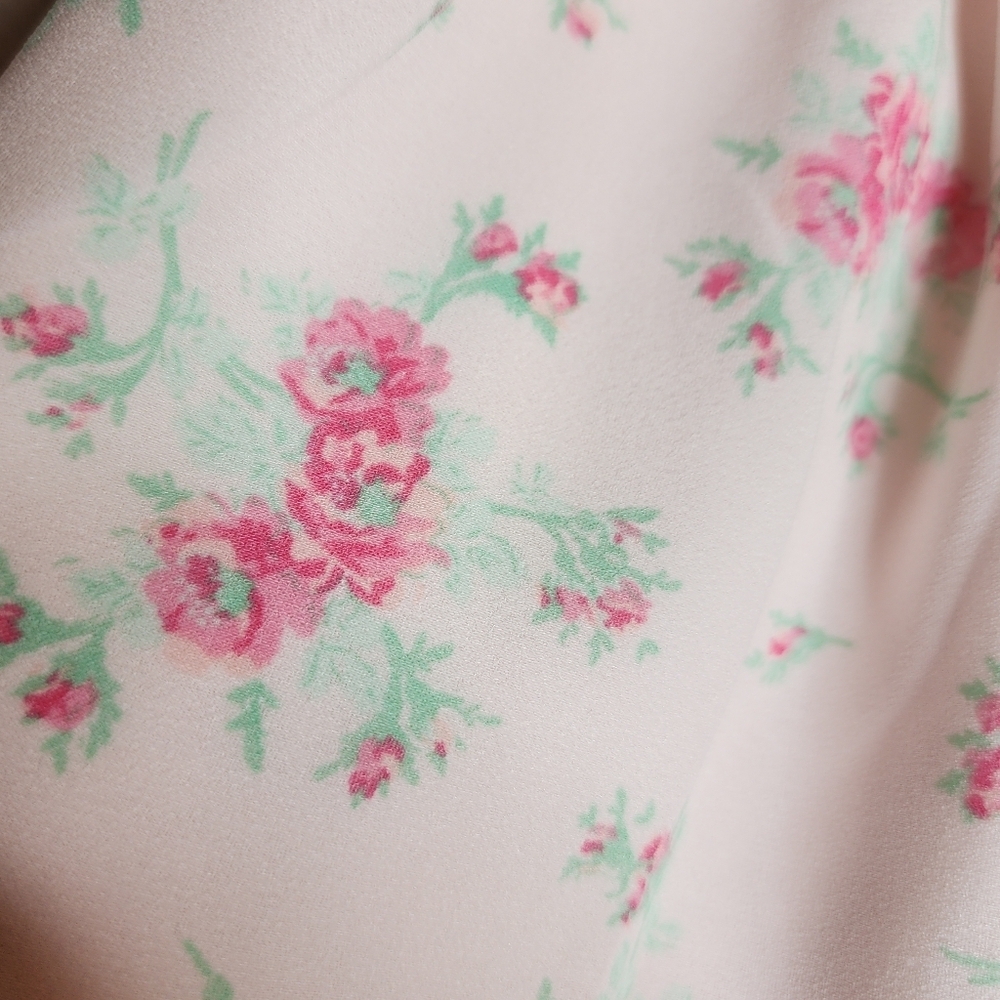 Janie and Jack Petal Pink Floral Chiffon Tiered Pull On Skirt Kids Youth Size 16 - Picture 2 of 12